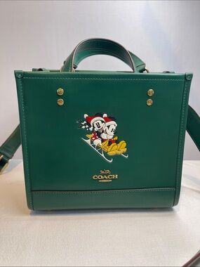 Coach Disney100 H2380-CM844 Mickey Minnie Sled Dempsey Tote 22